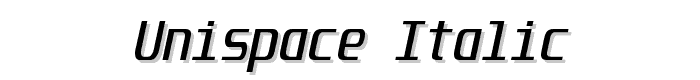 Unispace Italic font